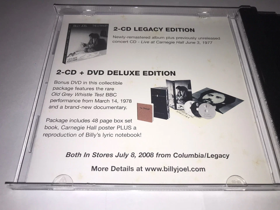 Billy Joel The Stranger 30th Anniversary Edition Radio Sampler Cd Foto 2 de 4
