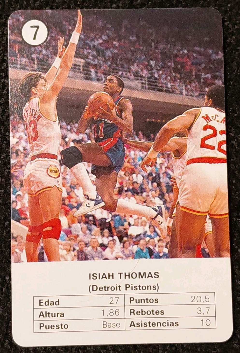 1988 Fournier Estrellas - Isiah Thomas #7 Detroit Pistons NBA HOF 