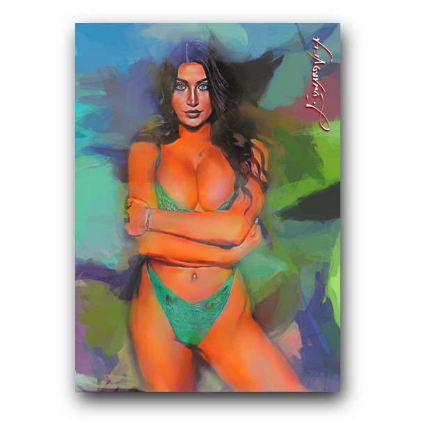 Jessica Bartlett #2 Art Card Limited 33/50 Vela Signed (Celebrities Women)