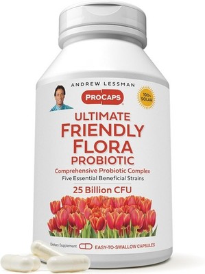 ANDREW LESSMAN Ultimate Friendly Flora Probiotic 120 Capsules - 25 Billion CF