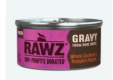 Rawz Gravy Whole Sardines & Pumpkin Recipe Cat Food. 24/5.5oz Cans