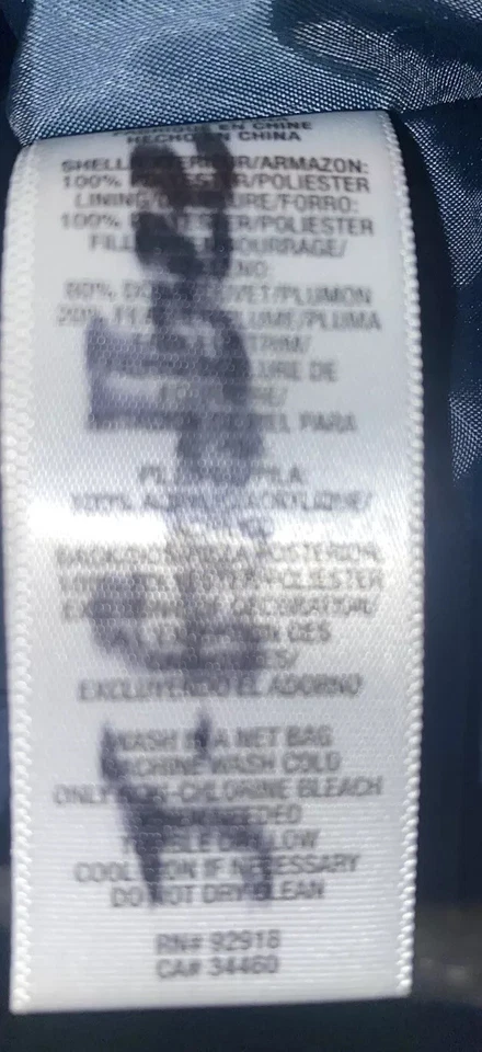 Abrigo con capucha JUICY COUTURE azul acolchado relleno talla 8 para niñas Foto 4 de 4