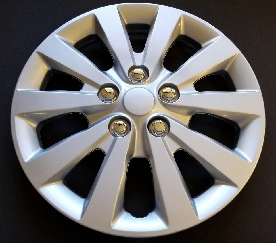 New Wheel Covers Hubcaps Fits 2013-2019 Nissan Sentra S/SV 16" Silver Set Of 4 - Image 3 of 4