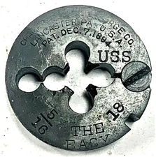 Antique Champion Blower & Forge Co. 5/16” 18 Thread Die – THE EASY  