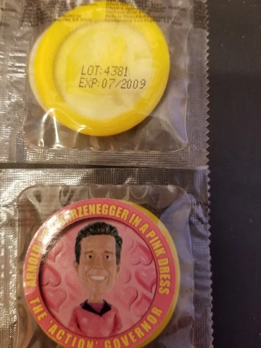 GOVENOR TERMINATOR ARNOLD SCHWARZENEGGER CONDOM RUBBER Exp 2009 GIRLY GIRL