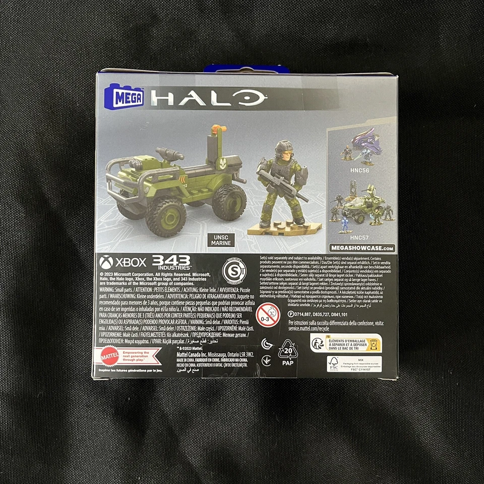 MEGA Halo Fleetcom Mongoose ATV Vehicle & Micro Action Figure (79 Pieces) - New - Image 2 of 2