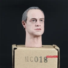 1:6 Marlon Brando Godfather Head Carved Sculpt For 12'' Male Soldier Figure Body