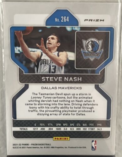 2021-22 NBA Prizm Basketball Steve Nash 75th Anniversary Diamond 