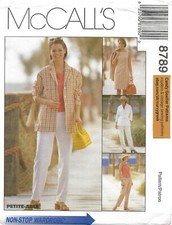 McCall's 8789 SPRING WARDROBE Dress, Belted Jacket, Top Pants Sz 12-16 UNCUT