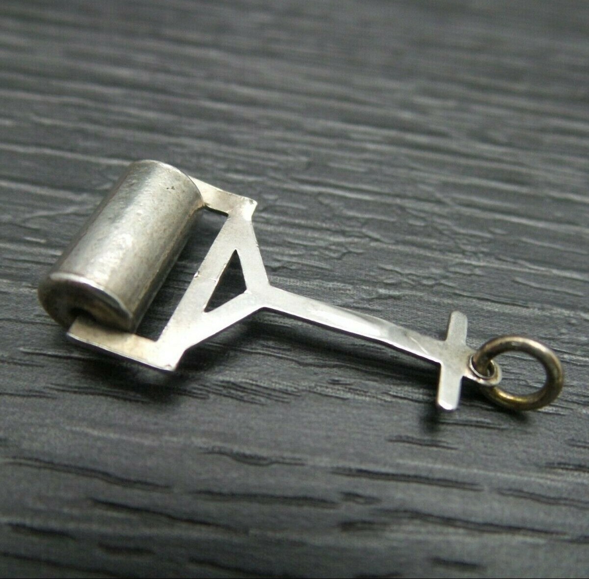 Charm Bracelet Argent Sterling Vintage - Rouleau à Gazon - 3,2 G - Occasion Bon état
