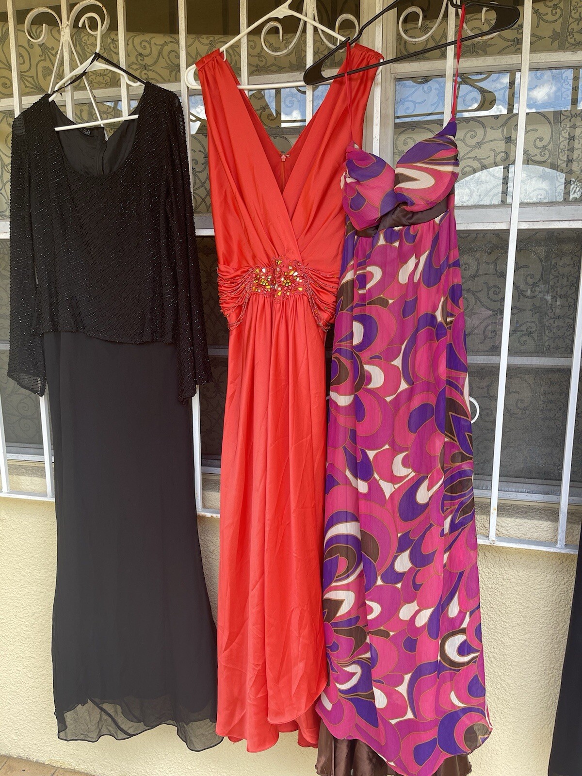 Women’s Evening Gown Lot/Silk /Chiffon Beads /Cre… - image 4