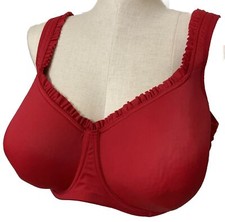 Amoureuse 48DD Plus Size Bra Comfortable Intimate Wear Ruffles Smooth Underwired