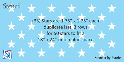 33 Stars STENCIL 1.75'' size Proud American Liberty Flag Patriotic Art Prim Signs