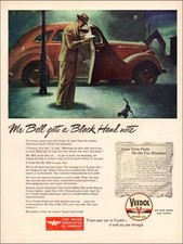 1945 WW 2 AD for VEEDOL Motor Oil , warning war time cars are wearing out 100622