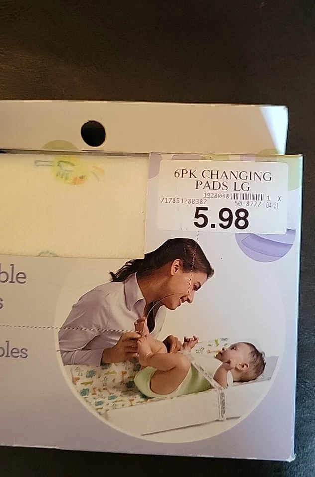 Cambiadores desechables grandes Babies R Us nuevos con etiquetas paquete de 6 18 pulgadas X 26,75 pulgadas sin abrir  Foto 3 de 4