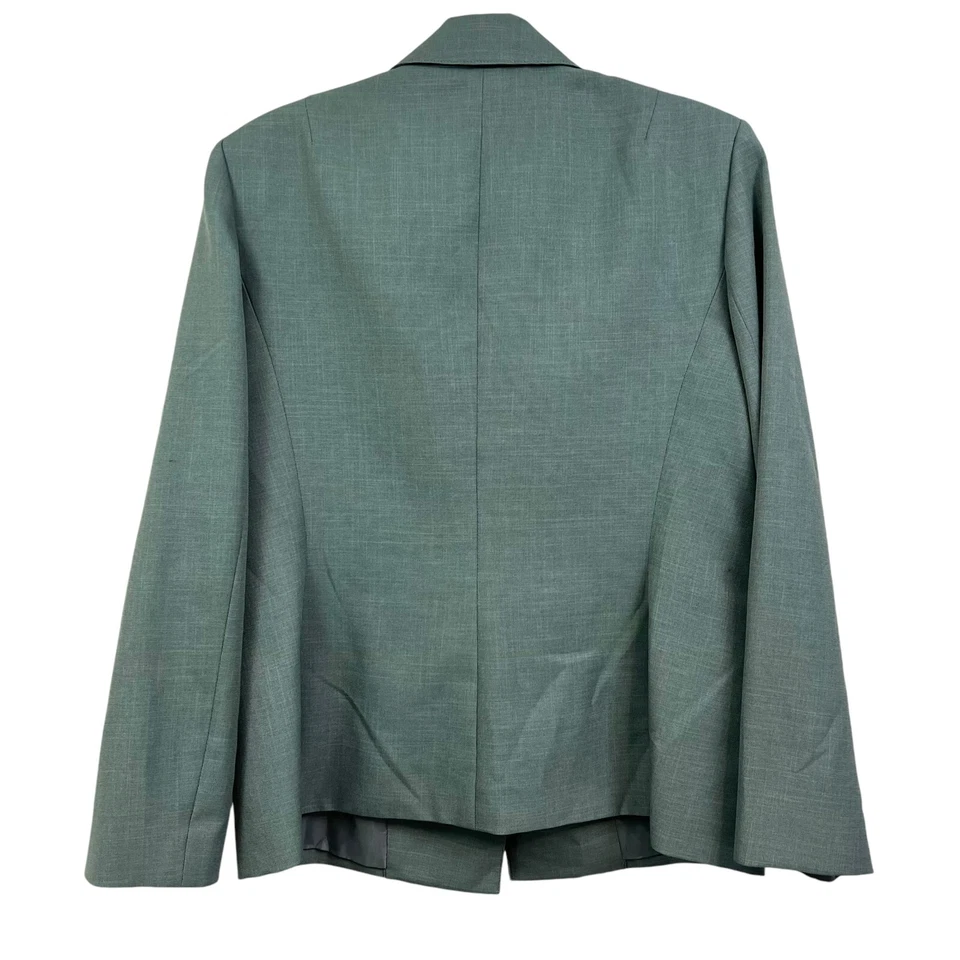 Evan Picone Women Blazer Suit Notched 3 Button Pockets Lined Green Size 16 - Image 4 of 4