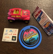 1990 Hot Wheels Hot Pink BAJA BUG 🔥 CAL CUSTOM yellow int, Real Riders 🔥 Minty