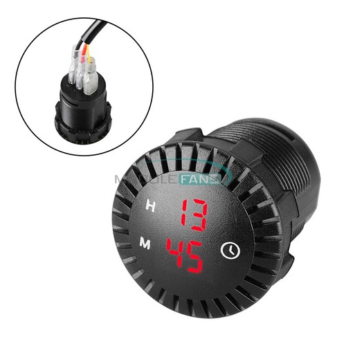 12V/24V Electronic Clock Automotive Car Boat Motorcycle Touch Digital Clock - Picture 16 of 18