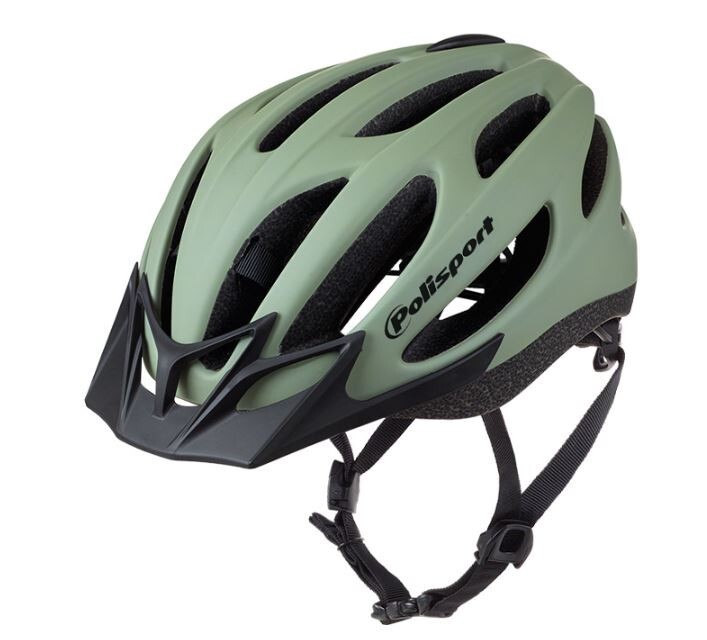 Casque Polisport Sport Flow Kaki Taille M 55/57 : Confort Anti-Transpiration et Maintien Sûr