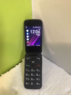 Tracfone Alcatel MY FLIP 2 (A406DL) Prepaid Flip Phone 2.8 Display - Black - U40