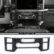 For 21-22 Ford F150 F-150 Black Wood Grain Central Control A/C Panel Cover Tirm