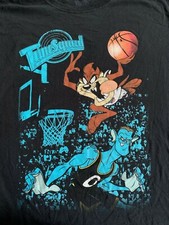 Vintage TUNE SQUAD SPACE JAM TAZ T-Shirt Mens Large Monstar Short Sleeve Black