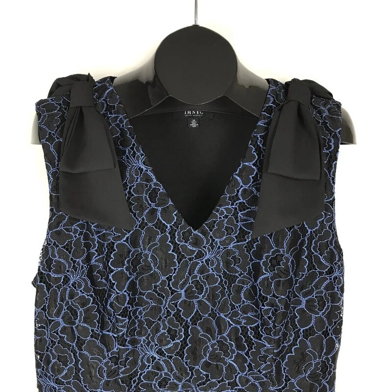 Vestido Vaina IMNYC Isaac Mizrahi Lazo Encaje Para Mujer Talla Grande 14 Carrera Fiesta Foto 4 de 4