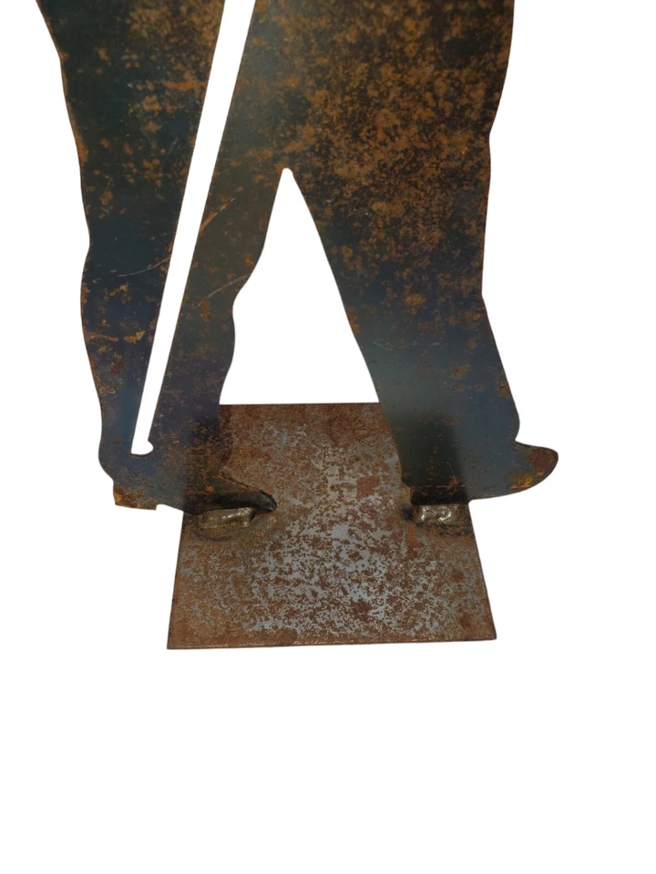 Estatua de metal de pastor vintage de 13" Foto 4 de 4