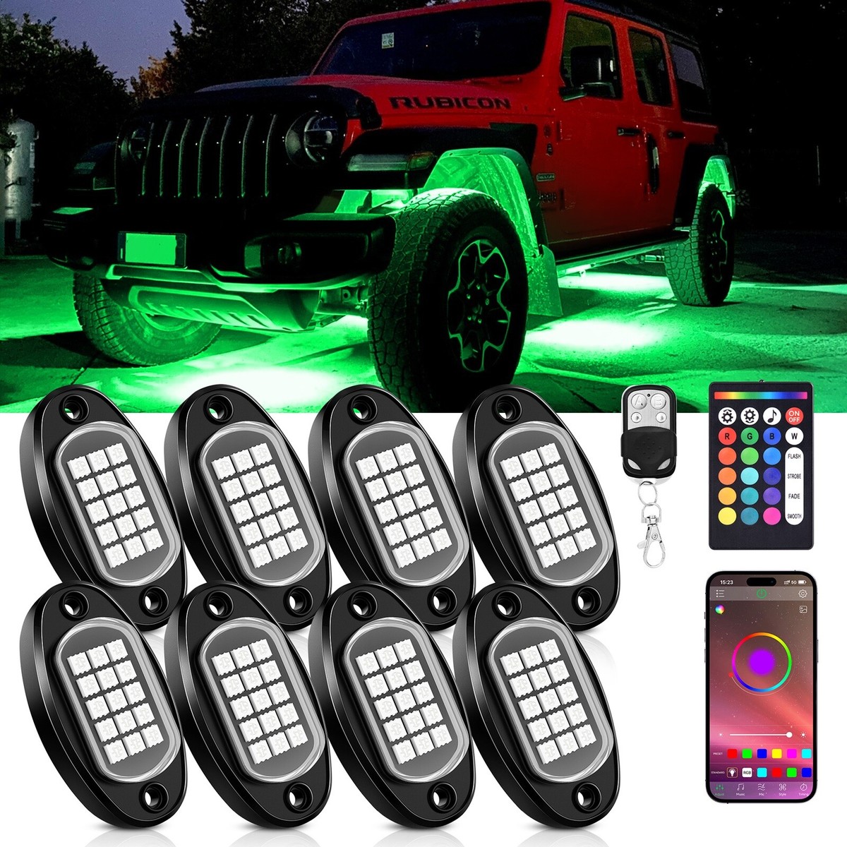 Bande Lumineuse LED Voiture Extérieure OBEST – Néon RGB Étanche Avec App & Télécommande Pour Camion SUV