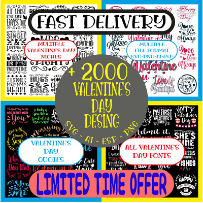 2000+ SVG Mega Bundle For Valentine s Day, Fast Delivery, Free Shipping