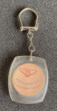 Vintage Keychain Key Ring Plastic Israel Petah Tikva "Paz" Gas Station