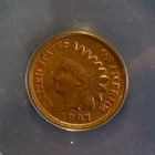 RED!!! 1897(INCREDIBLE RED DEEP TONE!!!!)(AU55)(ANACS) INDIAN HEAD CENT-BEAUTY!!