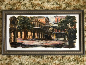 VTG Original Painting New Orlean's Cityscape by James McCaffery