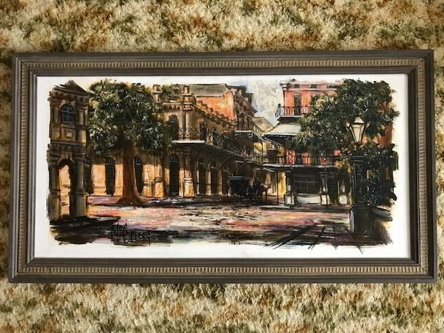 VTG Original Painting New Orlean's Cityscape by James McCaffery
