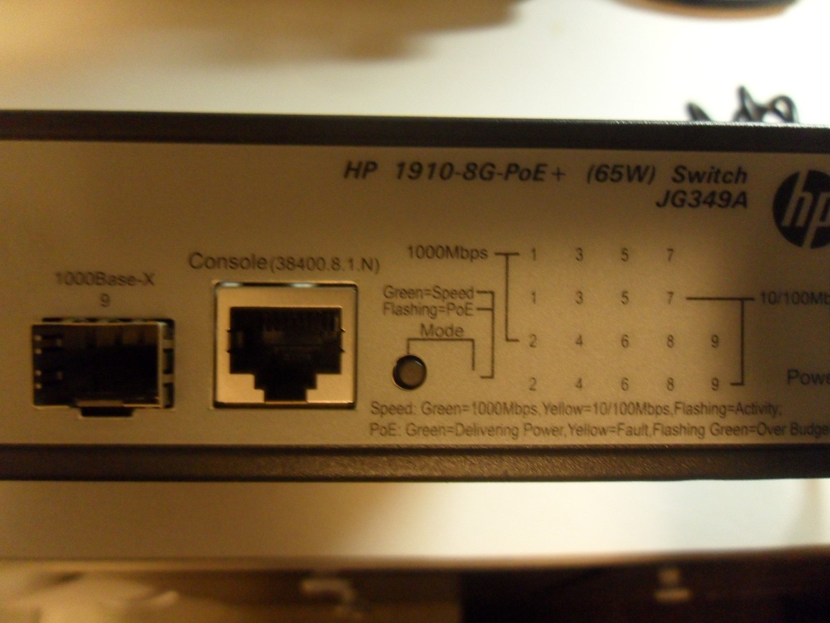 Jg349a MAN Capable JG922A HPE Aruba 1920-8G- Port Giga 180Watt POE