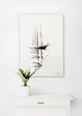 Winslow Homer: Zweimastschoner mit Dorie. Kunst Giclée Museum Geschenk Druck