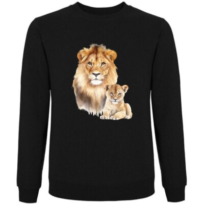 Sweatshirt Schwarz Löwe Afrika Löwin Löwen Baby Simba Lion King Safari R 404145s