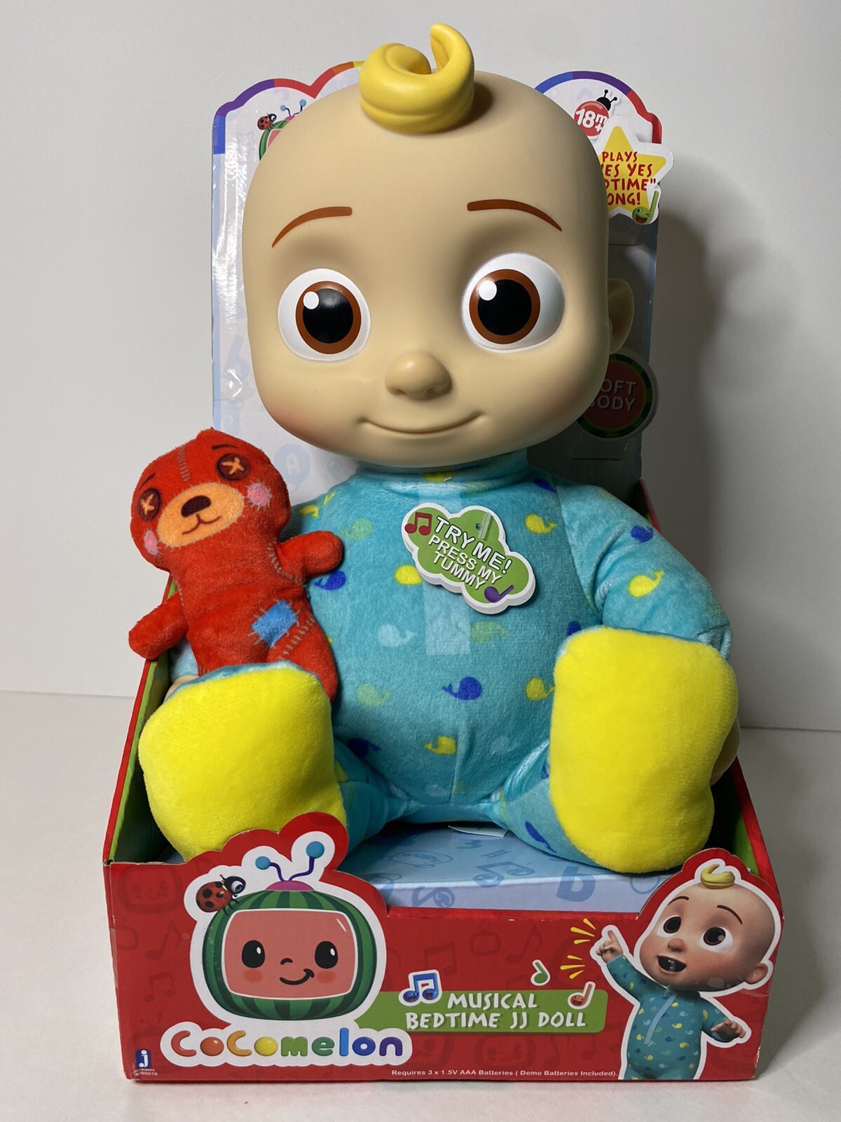 Musical JJ BEDTIME Doll 10” Soft Plush Doll BRAND NEW FREE
