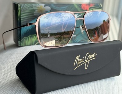 Maui Jim Beaches MJ 541 19A Titanium Satin Brown Frame + Maui Rose Polarized