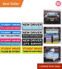 8-Pcs Vibrant Student Driver Magnetic Stickers - Enhance Safety Awareness