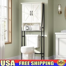 Over Toilet Storage Cabinet Bathroom Organizer Adjustable Shelf Space Saver New