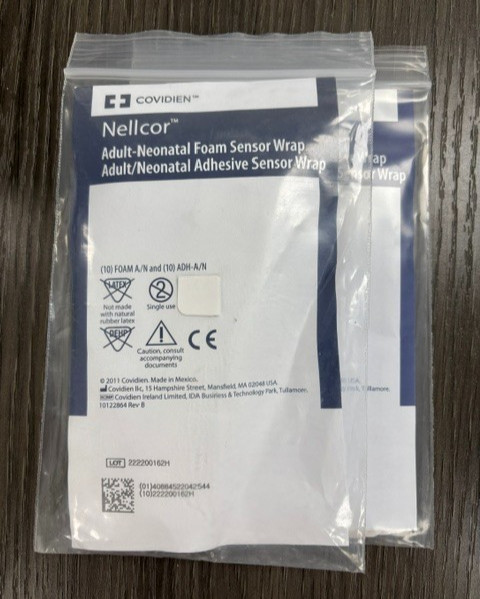 Covidien Nellcor FOAM A/N and ADH-A/N Foam Sensor Wrap *2 Packs of 10*