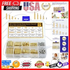 280Pcs M2.5 Motherboard Standoffs Screws Nuts Kit, Hex Male-Female Brass Spac...