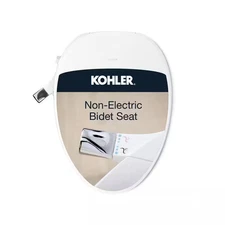 KOHLER Purewash M300 ELONGATED Non-Electric Bidet Seat White w/ Chrome Handles