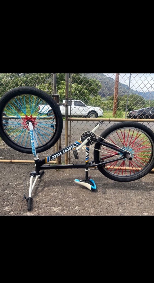 SE Bikes Blocks Flyer BMX Bike 26in Black Blue Red White BMX Bar