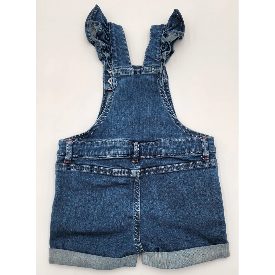 Mono corto Gymboree Cherry Denim manga volantes 18-24 meses niños usado en excelente estado Foto 4 de 4