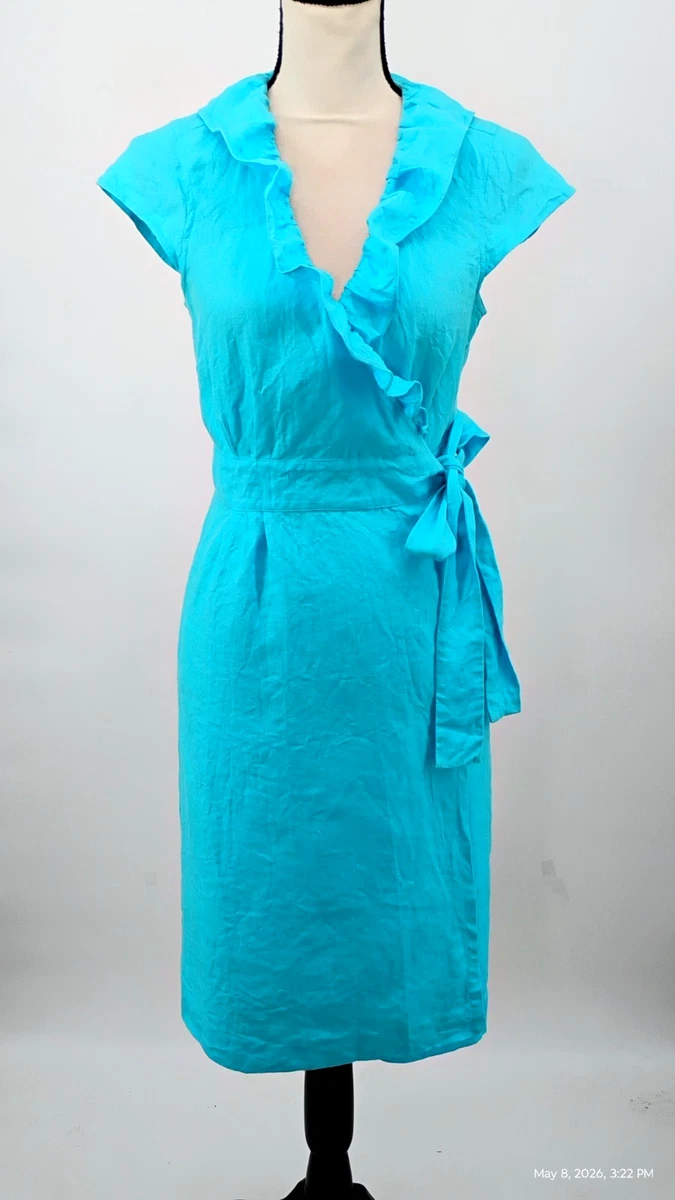 j crew linen wrap dress J.CREW Linen Wrap Dresses for sale