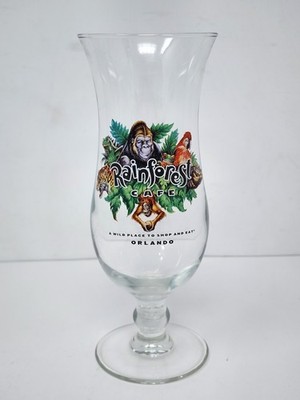 Rainforest Cafe Restaurant Souvenir Hurricane Glass Orlando Florida