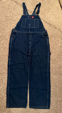 NWT Dickies Bib Carpenter Overalls - BLUE - tag 42x30 MEASURED 46x29 9321