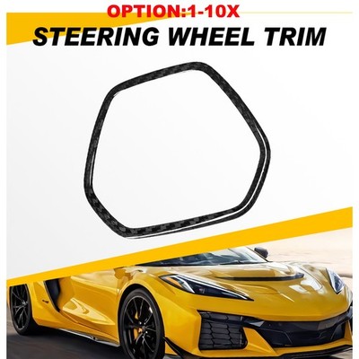 ABS Carbon Fiber Steering Wheel Button Cover Trim For 2020-25 Corvette C8 1-5X
